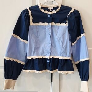 TCEC Navy and Light Blue Blazer